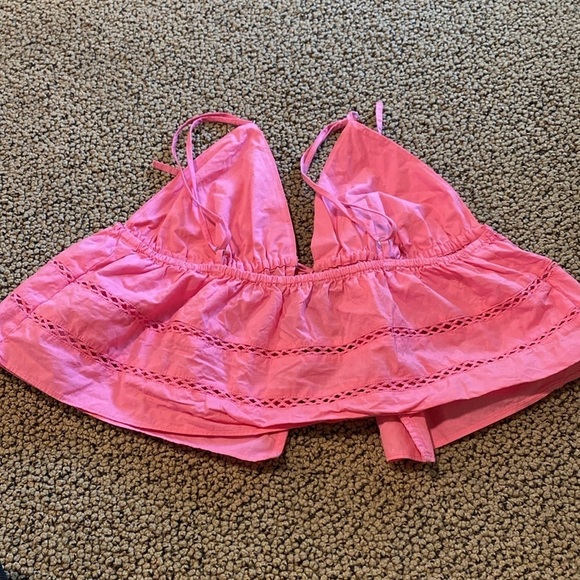 Zara Pink Crop Top Size Medium in Like New Condition - Picture 5 of 6